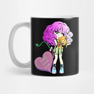 Cute Anime/Chibi Girl with Pet Mug